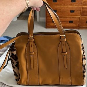 AB Bellucci made in Italy purse faux cheetah fur